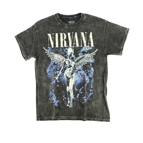 Hot Topic Other - Nirvana In Utero Men’s T-Shirt Dark Gray Blue Grunge 90s Retro Short Sleeve M